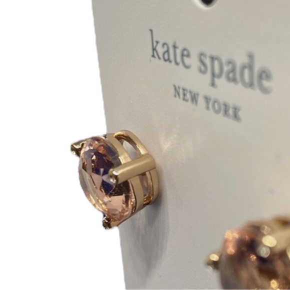 Kate Spade Peach Rise and Shine Studs Cubic Zirconia With Duster Bag Pierced NWT - Picture 9 of 13
